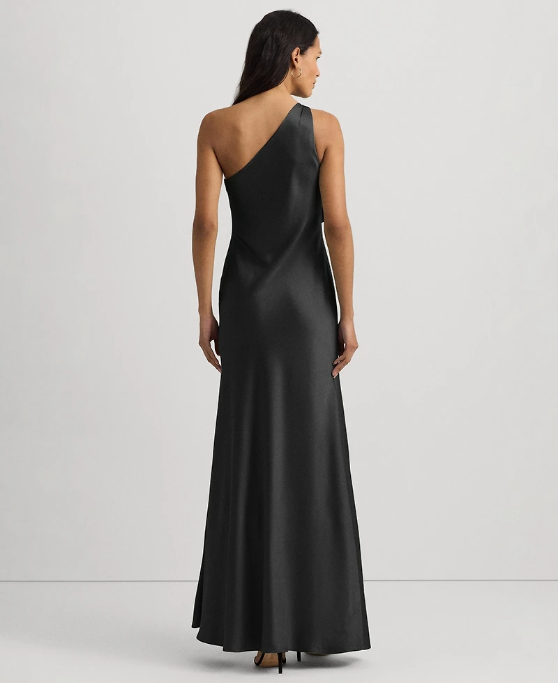 Lauren Ralph Women's One-Shoulder Satin Gown