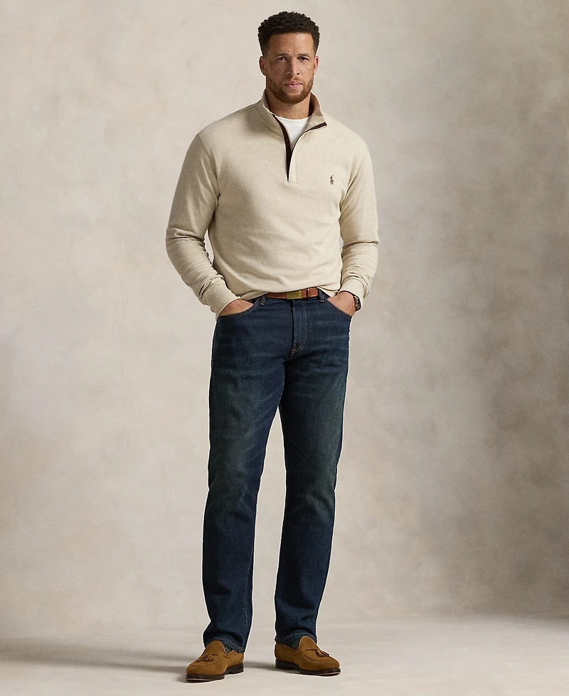 Polo Ralph Lauren Men's Big & Tall Luxury Jersey Quarter-Zip Pullover