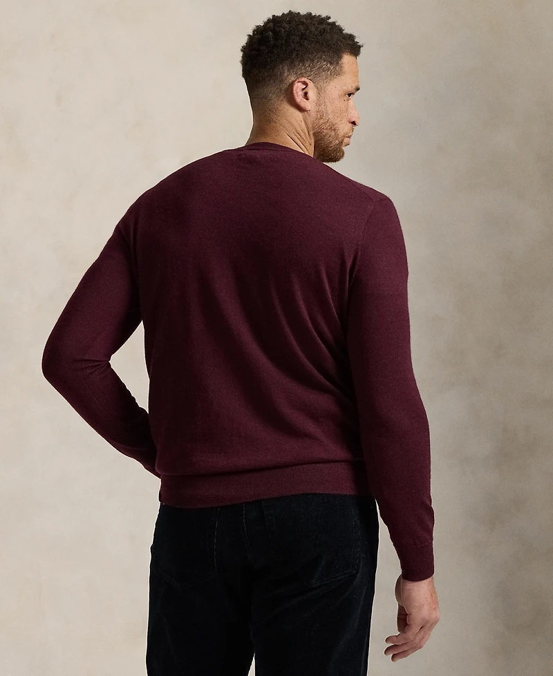 Polo Ralph Lauren Men's Big & Tall Washable Wool V-Neck Sweater