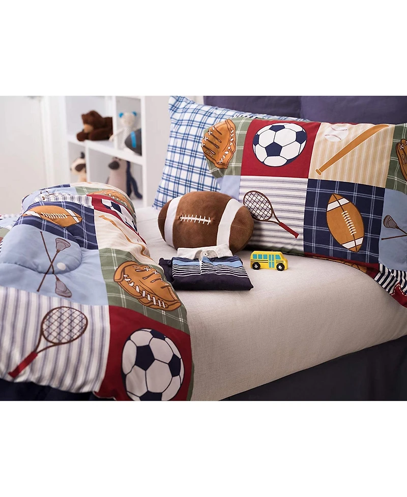 Team Sport Navy 4-Piece Microfiber Comforter Set - Full