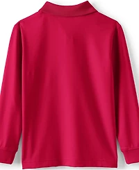Lands' End School Uniform Men's Long Sleeve Rapid Dry Polo Shirt
