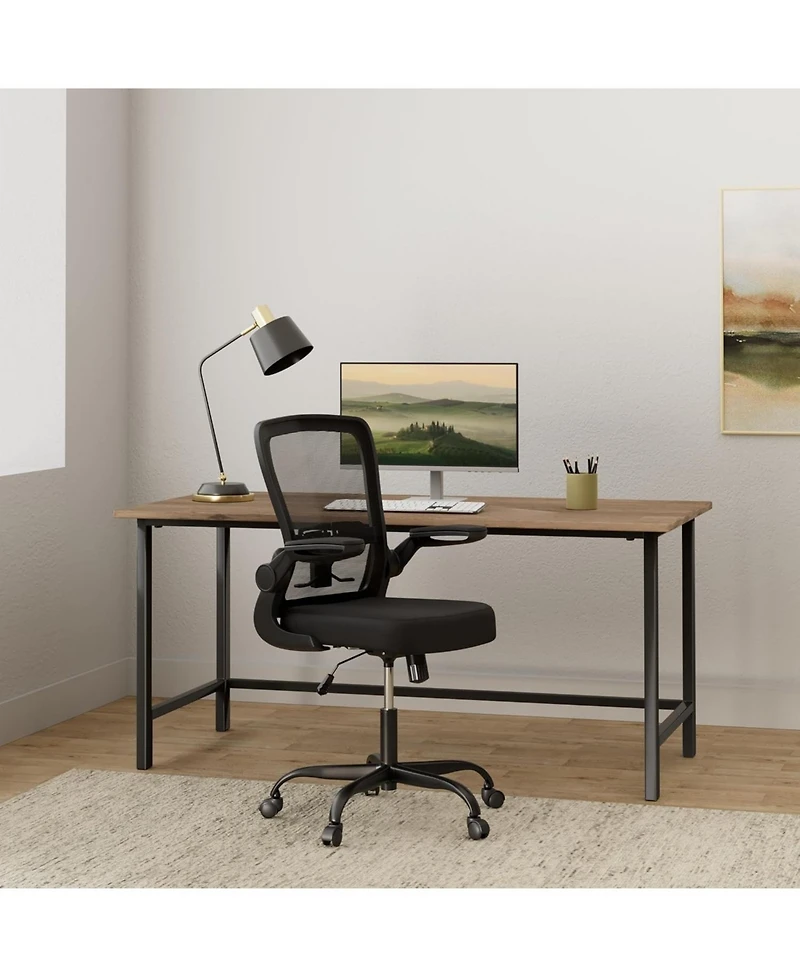 Galaxhero Heavy-Duty 300 lb Capacity Ergonomic Mesh Office Chair for Home & Gaming with Flip-Up Arms, Adjustable Lumbar Support and Tall Back