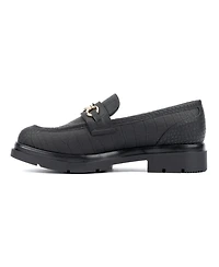 New York & Company Women's Alodie Chain Croc Embossed Loafers