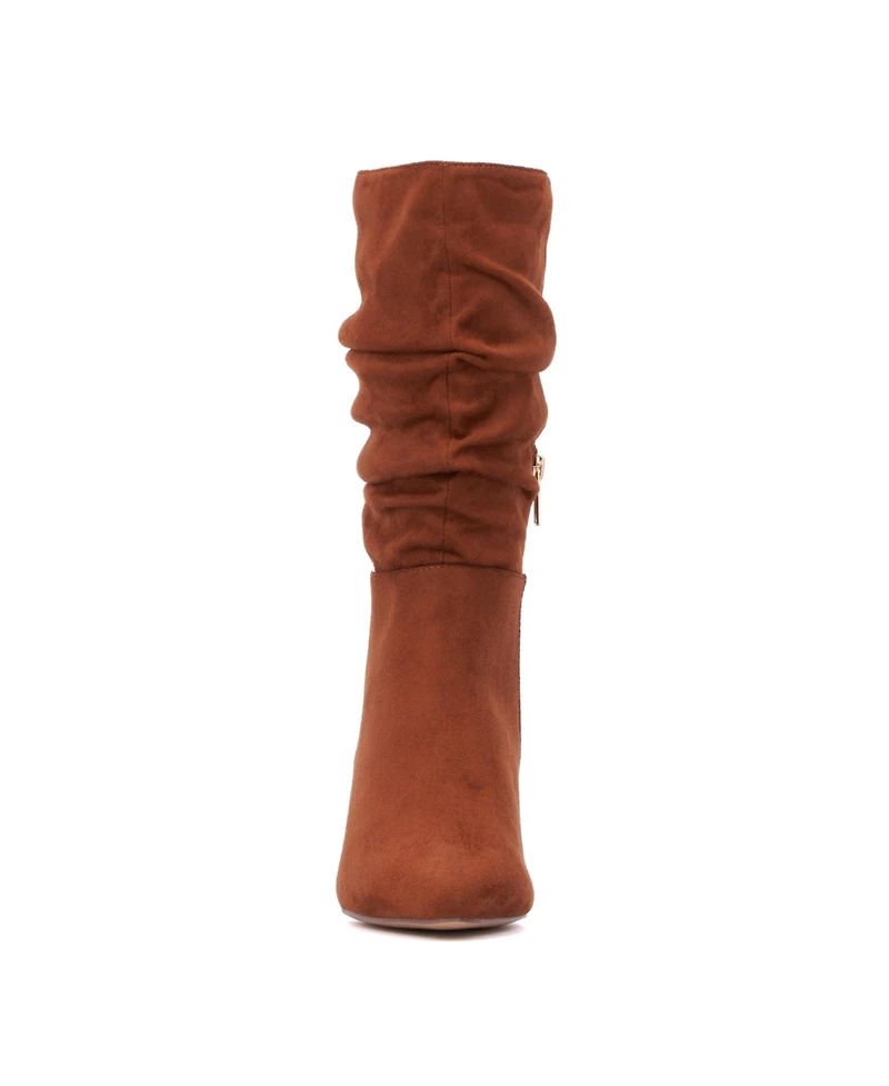 Women's Mette- Kitten Heel Ruched Pointy Boots