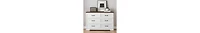 gaomon Dresser For Bedroom With 6 Drawers, Wood Drawer Dresser Chest Of Drawers For Closet, Living Room, Hallway, Nursery, Kids Bedroom(White and Brow