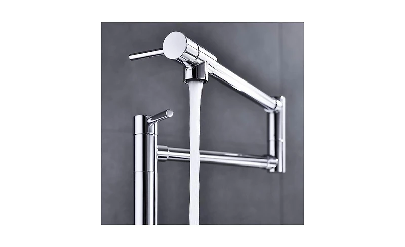 Slickblue Pot-Shaped Filler Folding Kitchen Faucet with Extended Handle – Versatile and Space-Saving Design