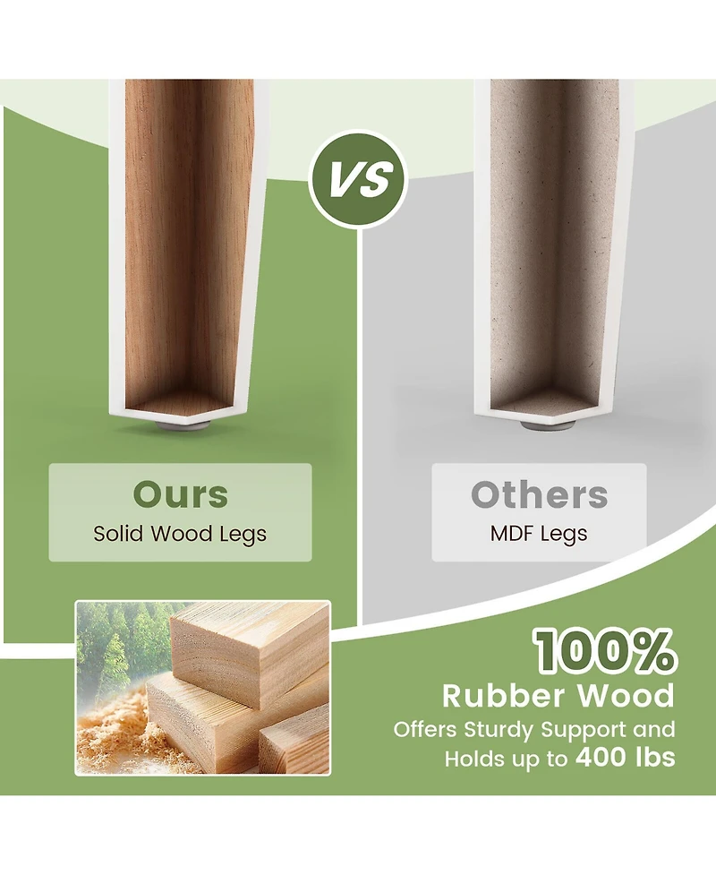 Gymax Dining Chairs Set of 2 Wood Dining Room Kitchen Side Chairs for Living Room