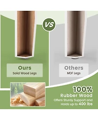 Gymax Dining Chairs Set of 2 Wood Dining Room Kitchen Side Chairs for Living Room