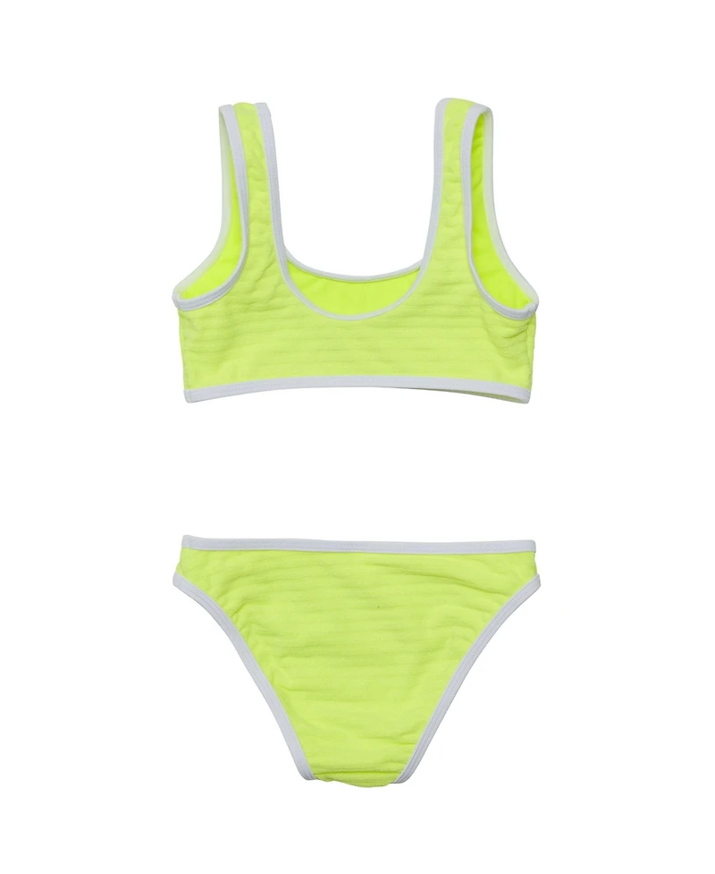 Snapper Rock Big Girls Citron Zest Crop Bikini