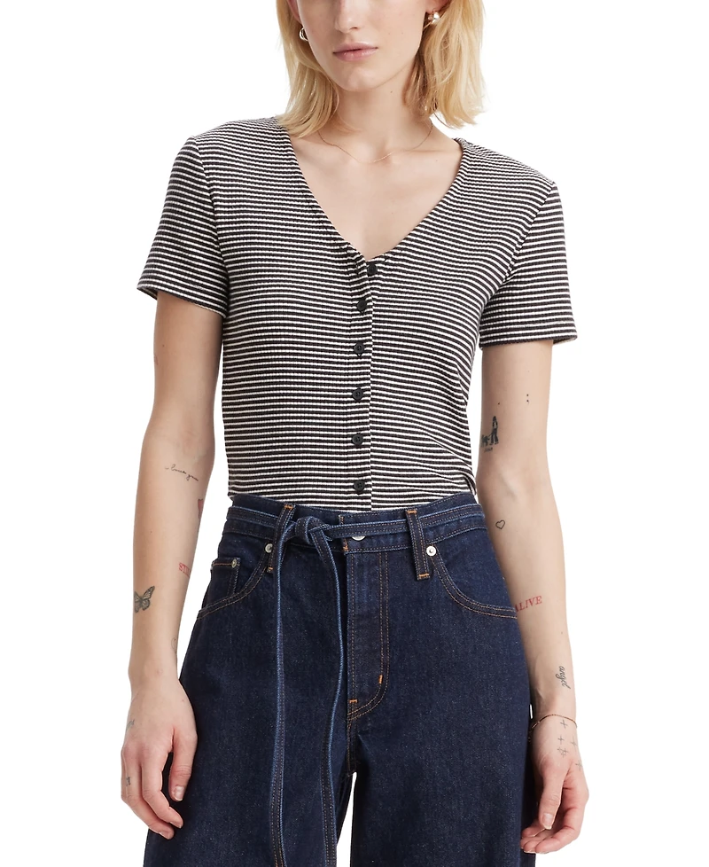 Levi's Women's Muse Short-Sleeve V-Neck Top