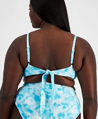 Salt + Cove Plus Tie-Dyed Bikini Top, Created for Macy's
