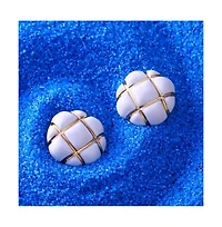 Sohi Women's The Tic-Tac-Toe Stud Earrings