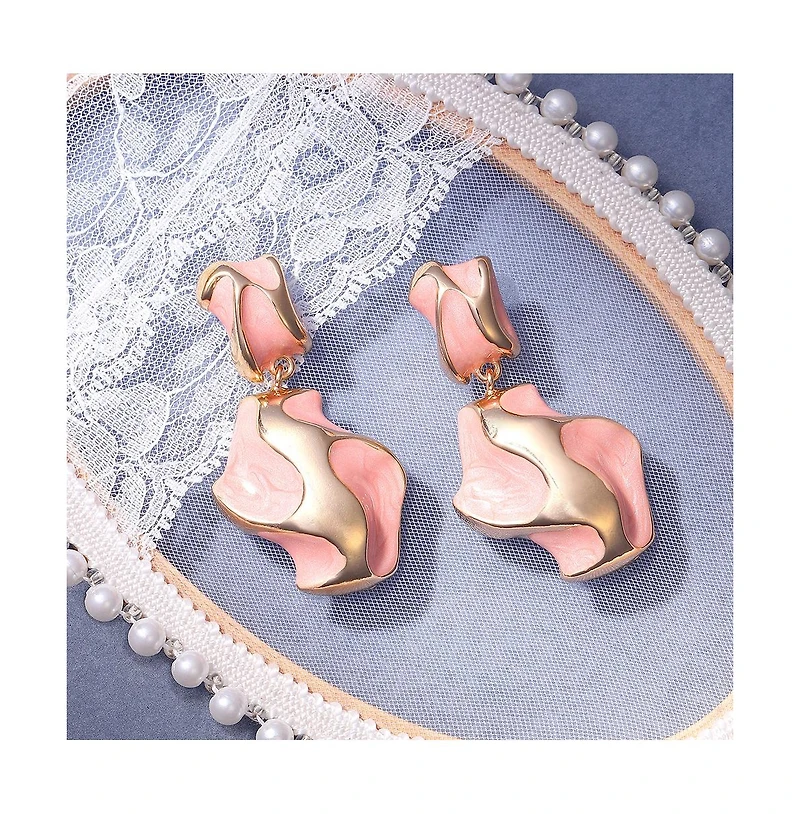 Sohi Women's The Eroded Drop Earrings