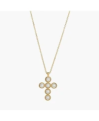 Sterling Silver 18k Gold Plated Victoria Cross Pearl Necklace – Trending for Summer, Faith-Inspired Jewelry