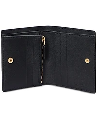 Lauren Ralph Crosshatch Leather Compact Wallet