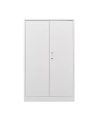 Slickblue Metal Storage Cabinet with Locking Doors and Adjustable Shelf – Folding Filing Locker for Home, Office, School, Garage