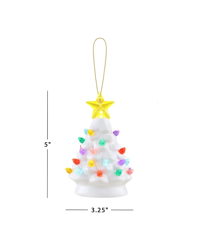 Mr. Christmas 5" Nostalgic Ceramic Tree Ornaments, Set of 3