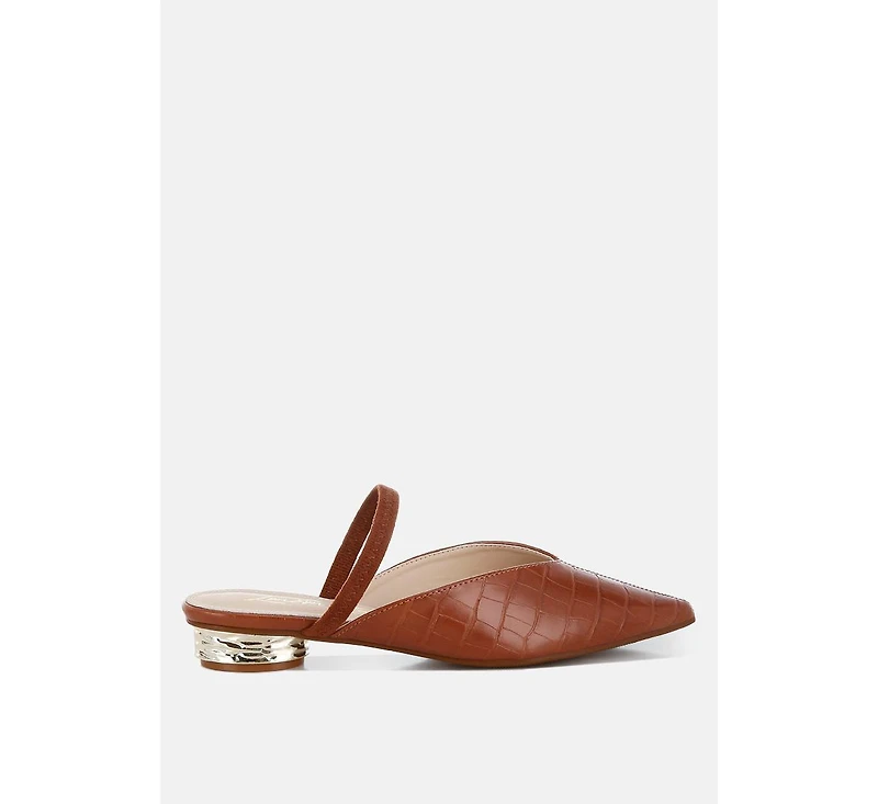 Renata Fantasy Heel Croco Mules