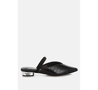 Renata Fantasy Heel Croco Mules