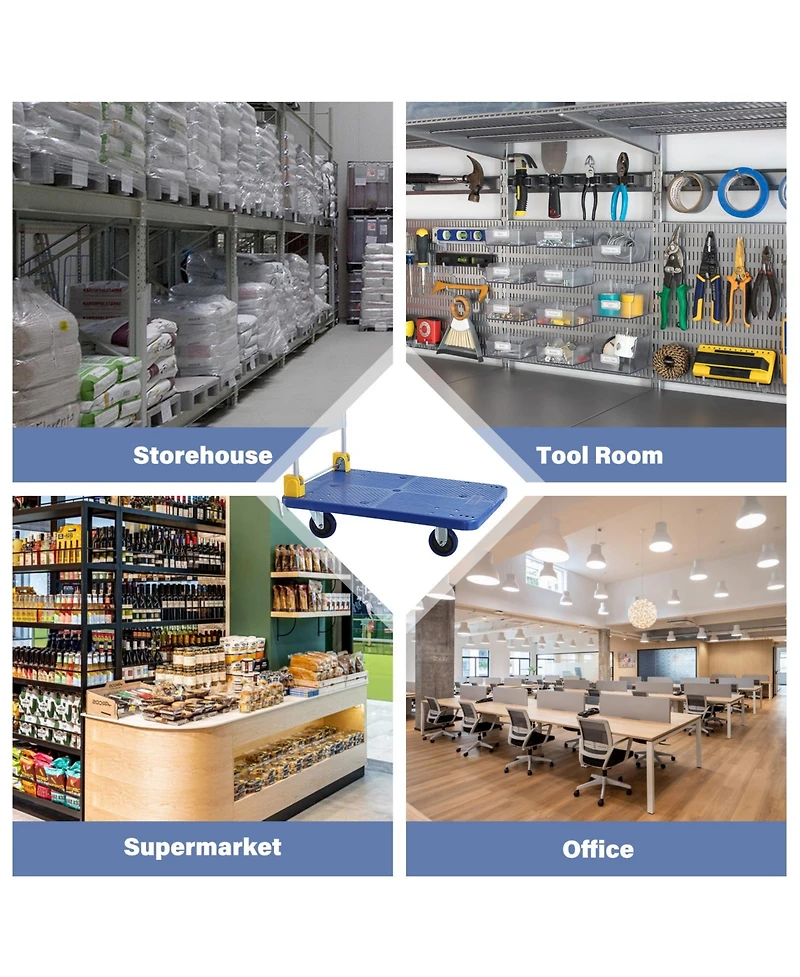 Flynama Foldable Push Hand Cart