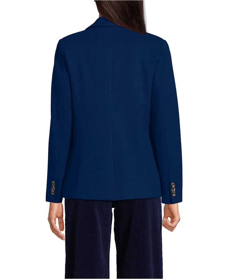 Lands' End Women's Brushed Ponte Traditional Blazer
