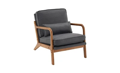 Slickblue Upholstered Bronzing Cloth Lounge Chair, Elegant Single Seat for Indoor Relaxation