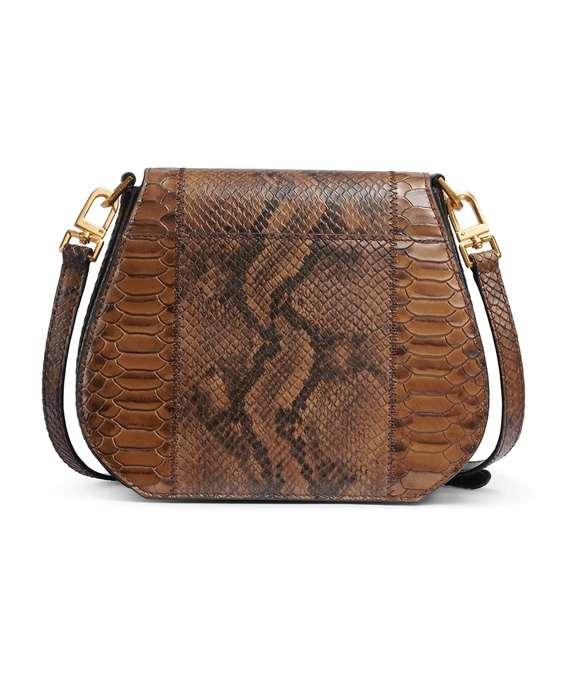 Donna Karan New York Bellerose Python Flap Crossbody Bag
