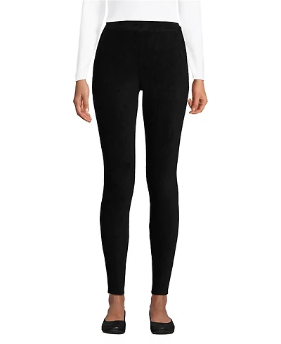 Lands' End Women's Tall Sport Knit High Rise Corduroy Leggings