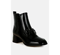 Algol Textured Block Heel Ankle Boots