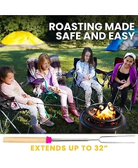 Long Marshmallow Roasting Sticks Extendable Design