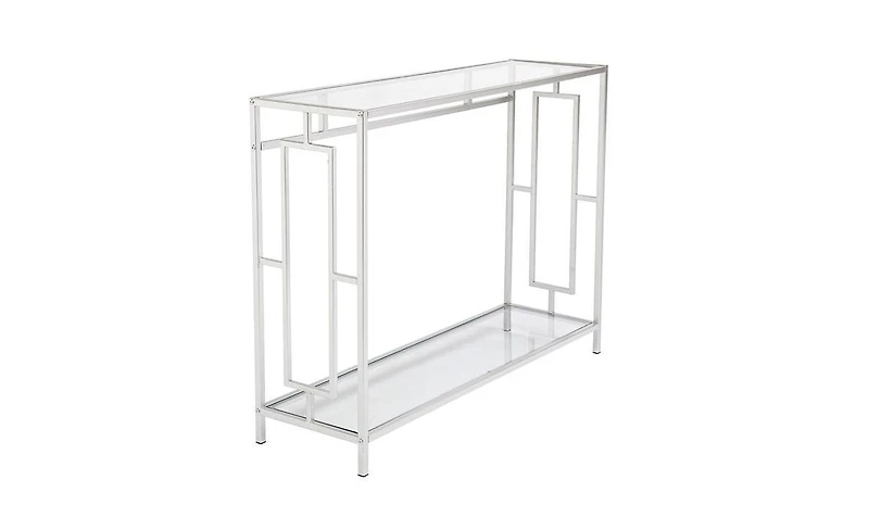Slickblue Toughened Glass Panel Console Table