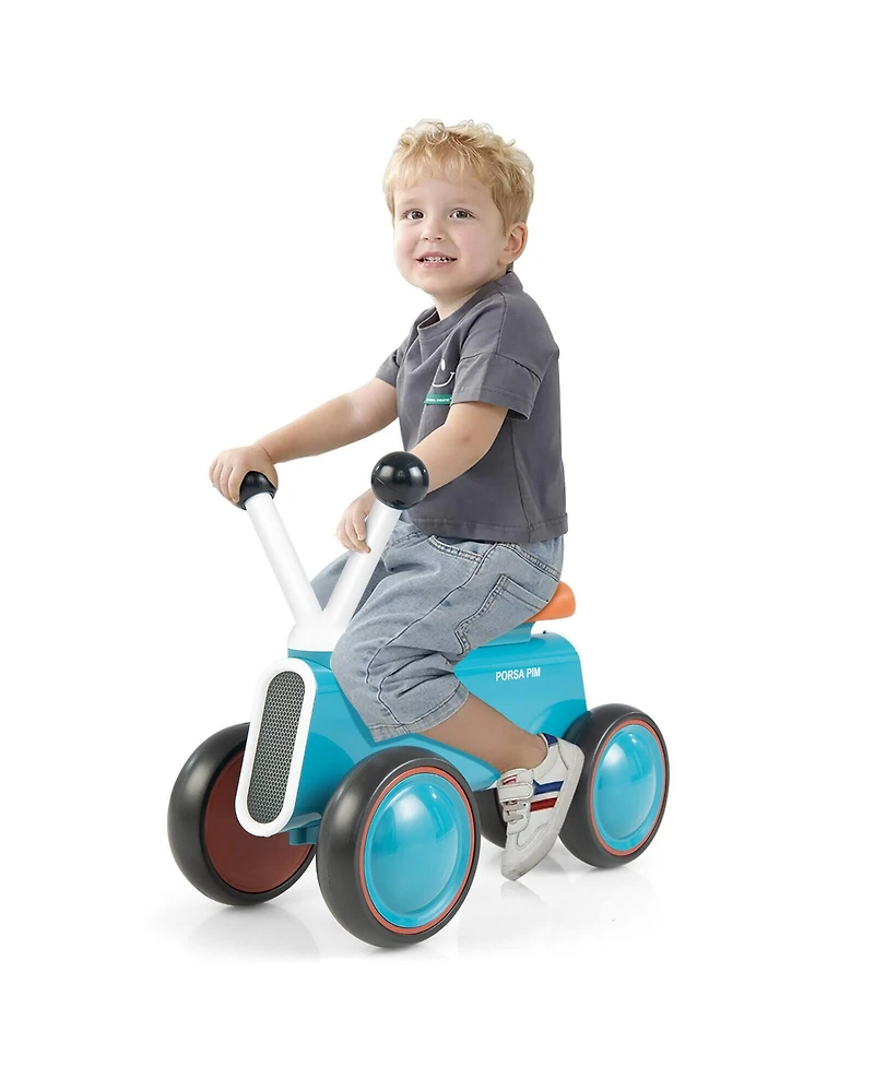 Gymax Baby Balance Bike for 10-24 Months Riding Toy No Pedal for Boys & Girls Blue