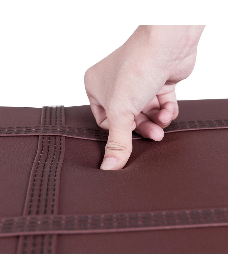 Hongge Solid Wood Pu Leather Piano Double Storage Keyboard Bench