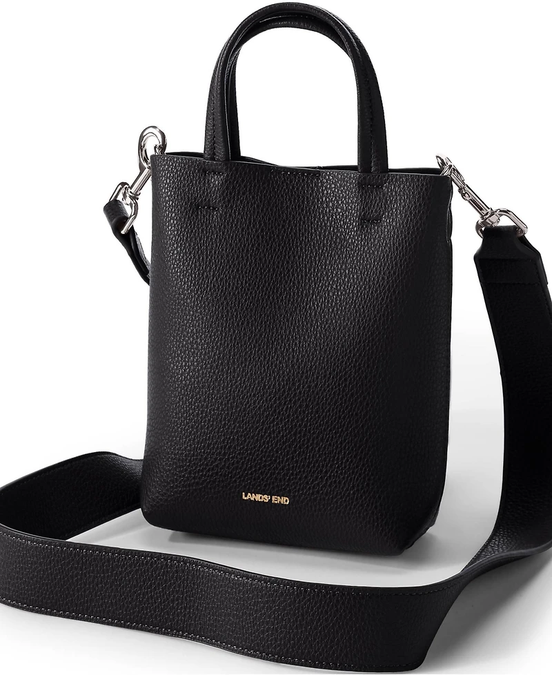 Lands' End Women's Faux Leather Crossbody Bag