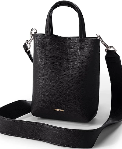 Lands' End Women's Faux Leather Crossbody Bag