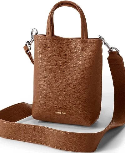 Lands' End Women's Faux Leather Crossbody Bag