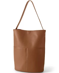 Lands' End Women's Faux Leather Bucket Bag
