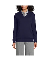 Lands' End Men's Unisex Cotton Modal Vneck Pullover Sweater