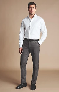 Charles Tyrwhitt Men's Slim Fit Smart Texture Pants