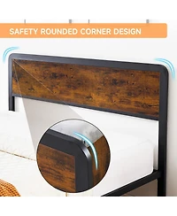 gaomon Bed Frame Full Size with Drawers, Full Platform Bed Frame with Headboard