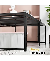 gaomon Queen Size Bed Frame Platform, 14 inch Metal Twin Bed Mattress Frame with 3 in 1 Steel Support