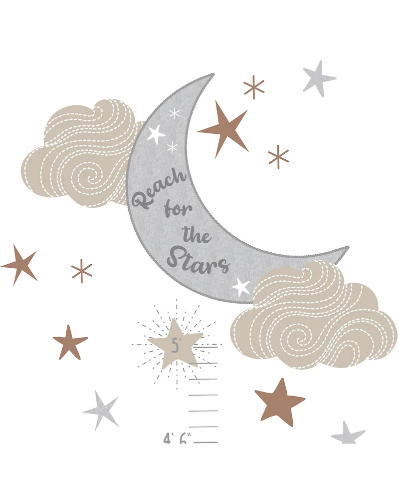 Lambs & Ivy Celestial Moon & Stars Toddler/Kids Growth Chart Wall Decal/Sticker