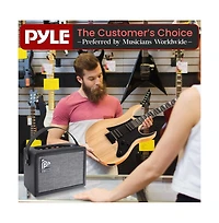 Pyle 38.7" Full Size Electric Guitar Kit - Includes Amplifier, Travel Bag, and Accessories, Natural Finish (PEGKT781N)
