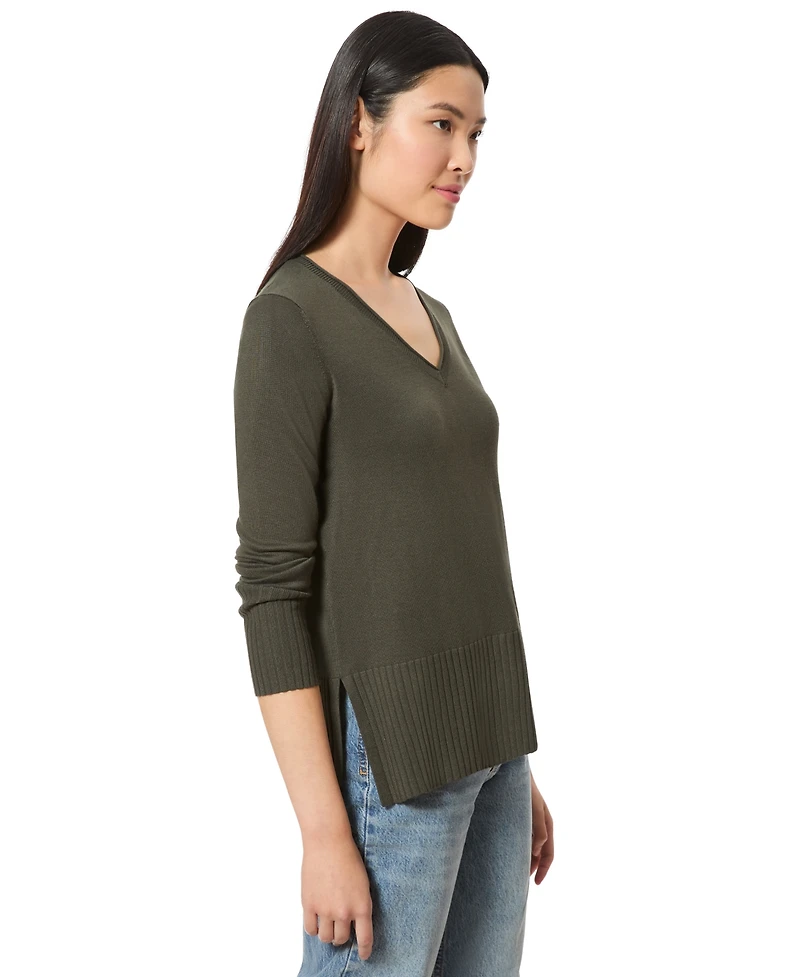 Melissa Paige Women's V-Neck Wide-Hem Wide-Cuff Sweater