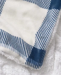 Lucky Brand Plaid Plush Sherpa Throw, 50" x 70"