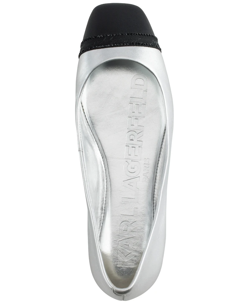 Karl Lagerfeld Paris Women's Zayne Square-Toe Ballet Flats