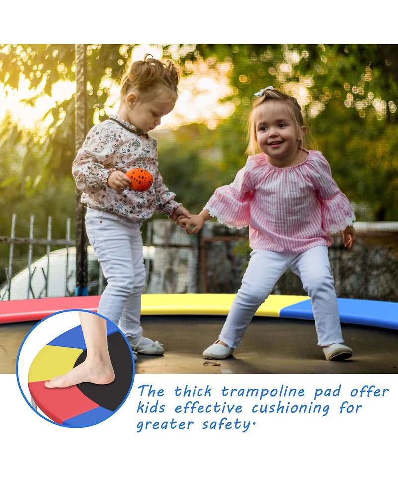 Gymax 14FT Trampoline Replacement Safety Pad Universal Trampoline Cover