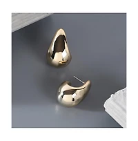 Sohi Women's The Medium Semi-Chunky Hoop Earrings