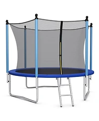 Gymax 10FT Jumping Exercise Recreational Bounce Trampoline for Kids W/Safety Enclosure