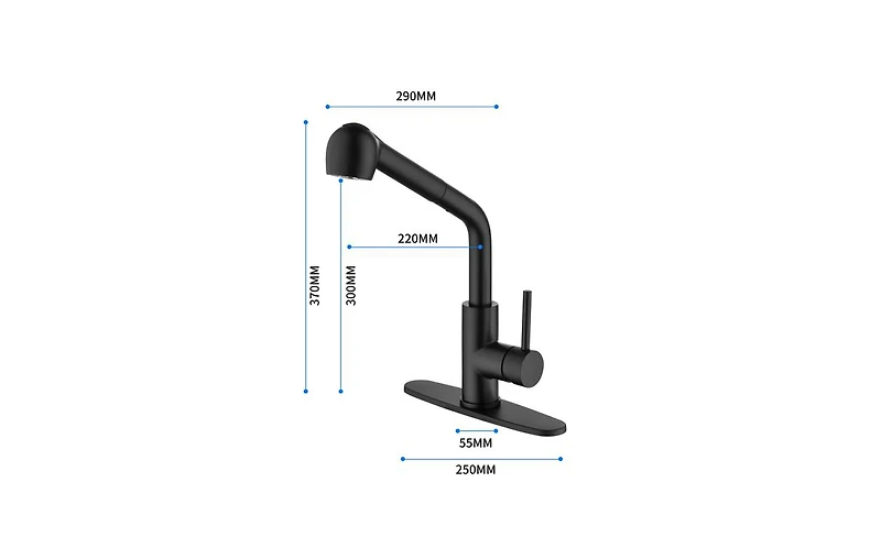 Slickblue Single-Handle Pull-Out Sprayer Kitchen Faucet in Stainless Steel Modern Design for Easy Use